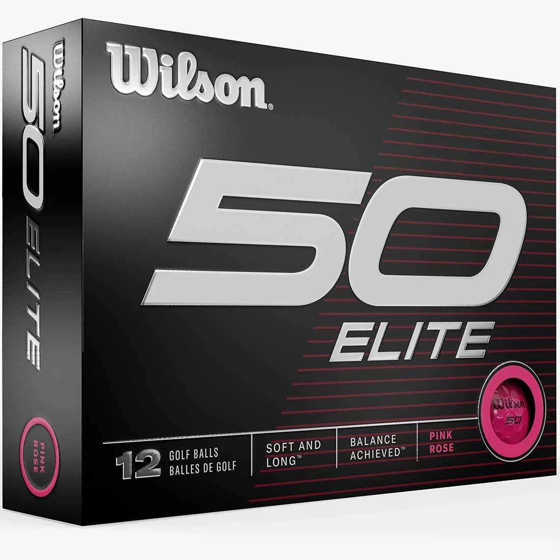 Wilson 50 Elite Pink Personalized Golf Balls