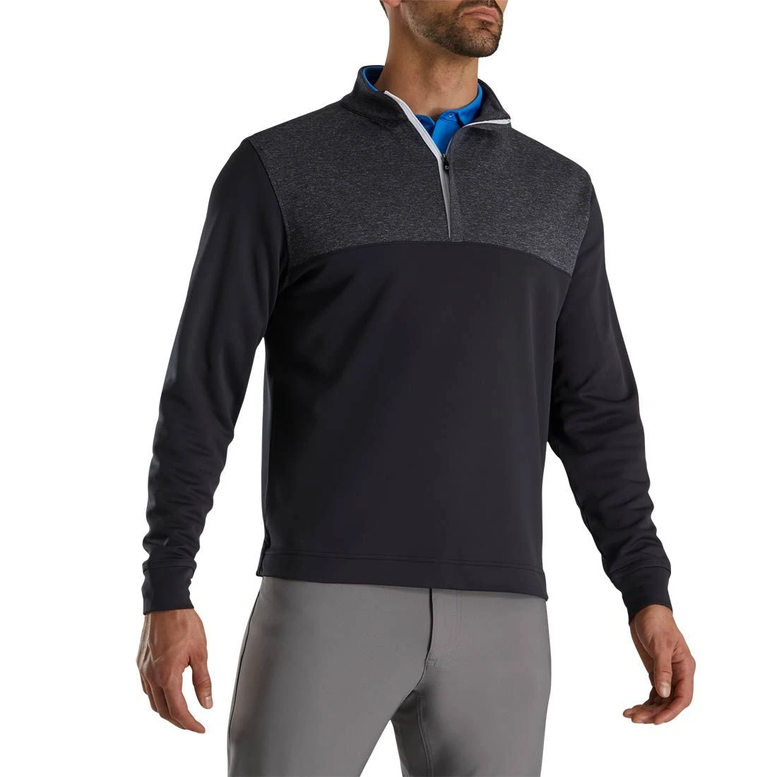FootJoy Heather Yoke Half Zip Pullover