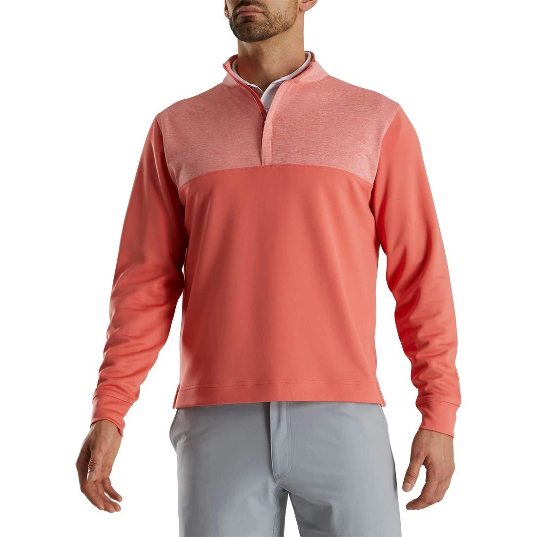 FootJoy Heather Yoke Half Zip Pullover