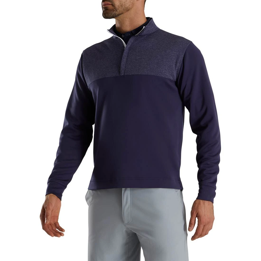FootJoy Heather Yoke Half Zip Pullover