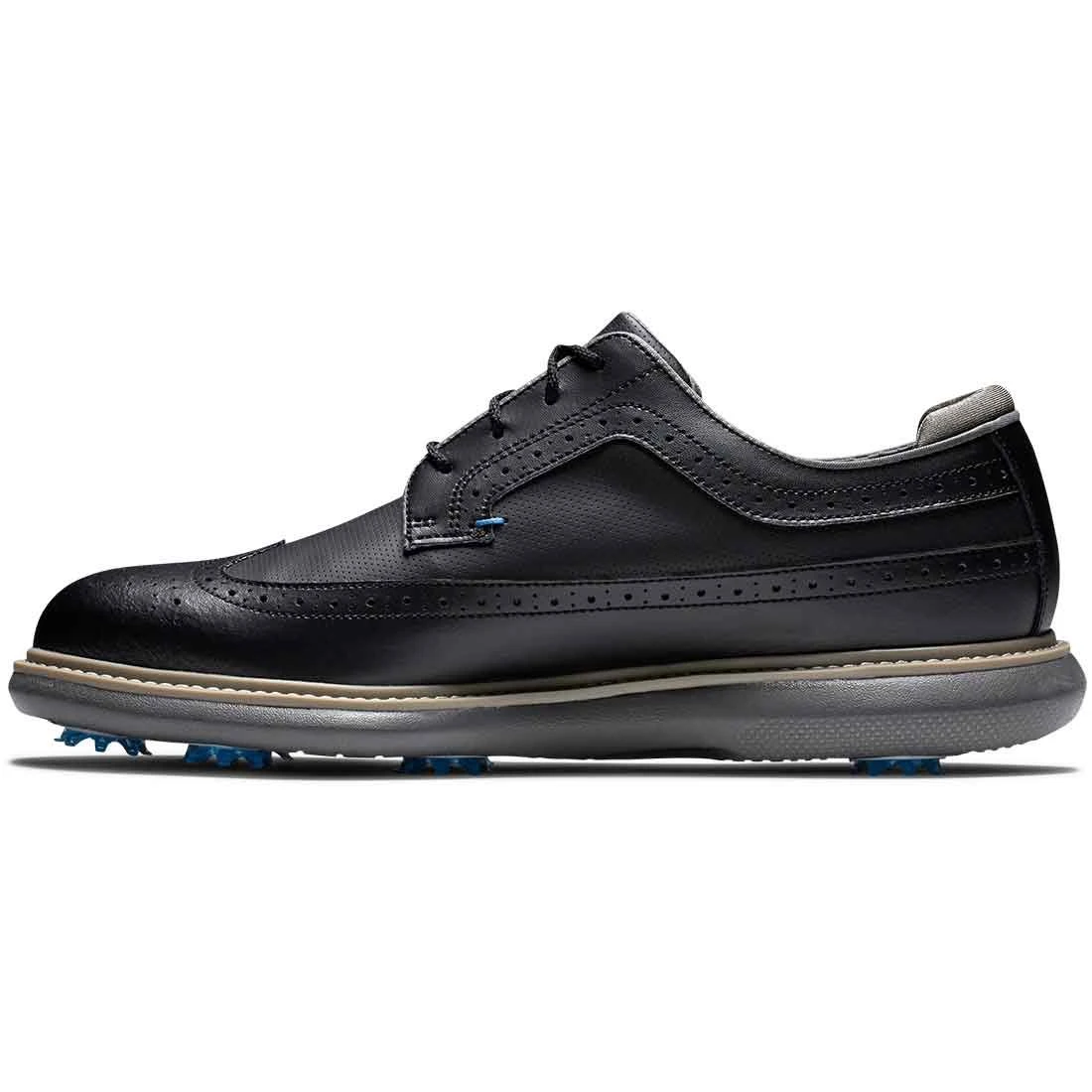 FootJoy Traditions Wing Tip Golf Shoes Black/Blue/Grey