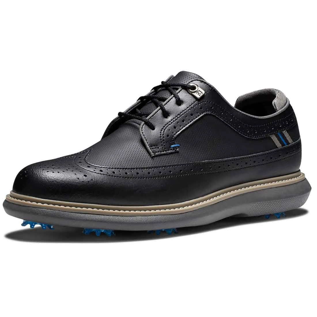 FootJoy Traditions Wing Tip Golf Shoes Black/Blue/Grey