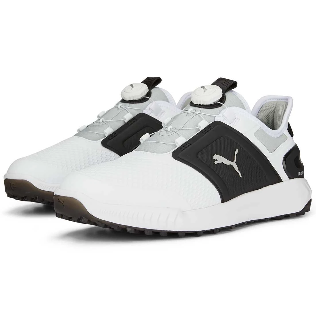 Puma Ignite Elevate Disc Golf Shoes White/Black/Silver