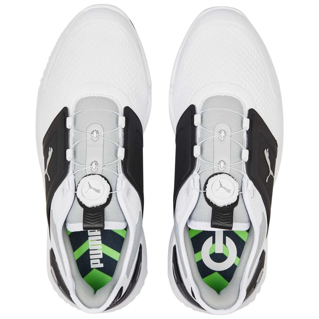 Puma Ignite Elevate Disc Golf Shoes White/Black/Silver